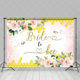 Aperturee - Aperturee Bride To Bee Honeycomb Floral Bridal Shower Backdrop